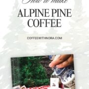 Alpine coffee served in pretty, traditional blue and white patterned coffee set.