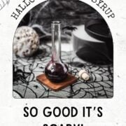 Eerily beautiful, decorated with cobwebs and a black, steaming cauldron.