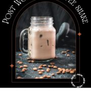 Delicious post workout iced protein chocolate coffee with Whey protein.