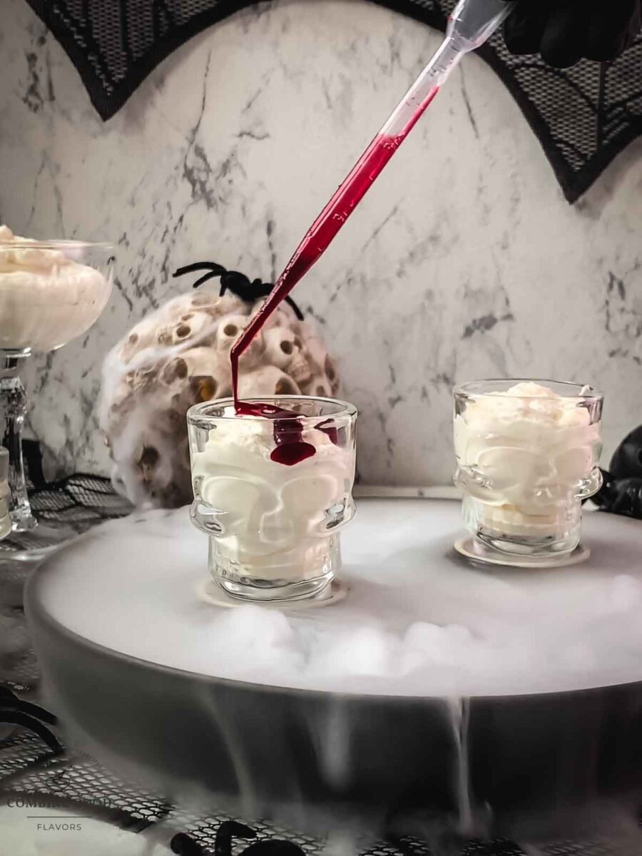 Drizzle with berry blood syrup.