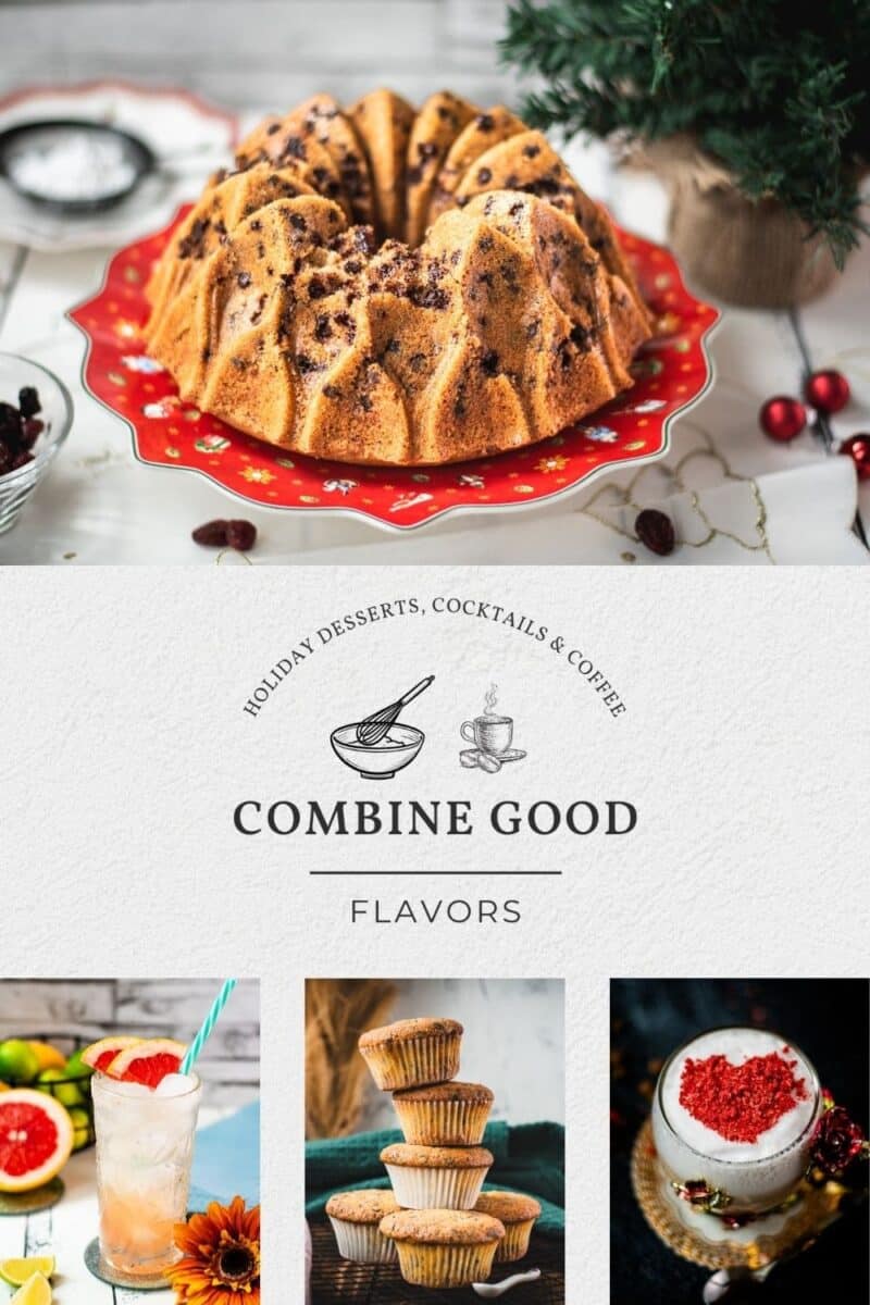 Combine Good Flavors logo featuring sweet, boozy, and coffee-filled holiday recipes for festive celebrations all year round.