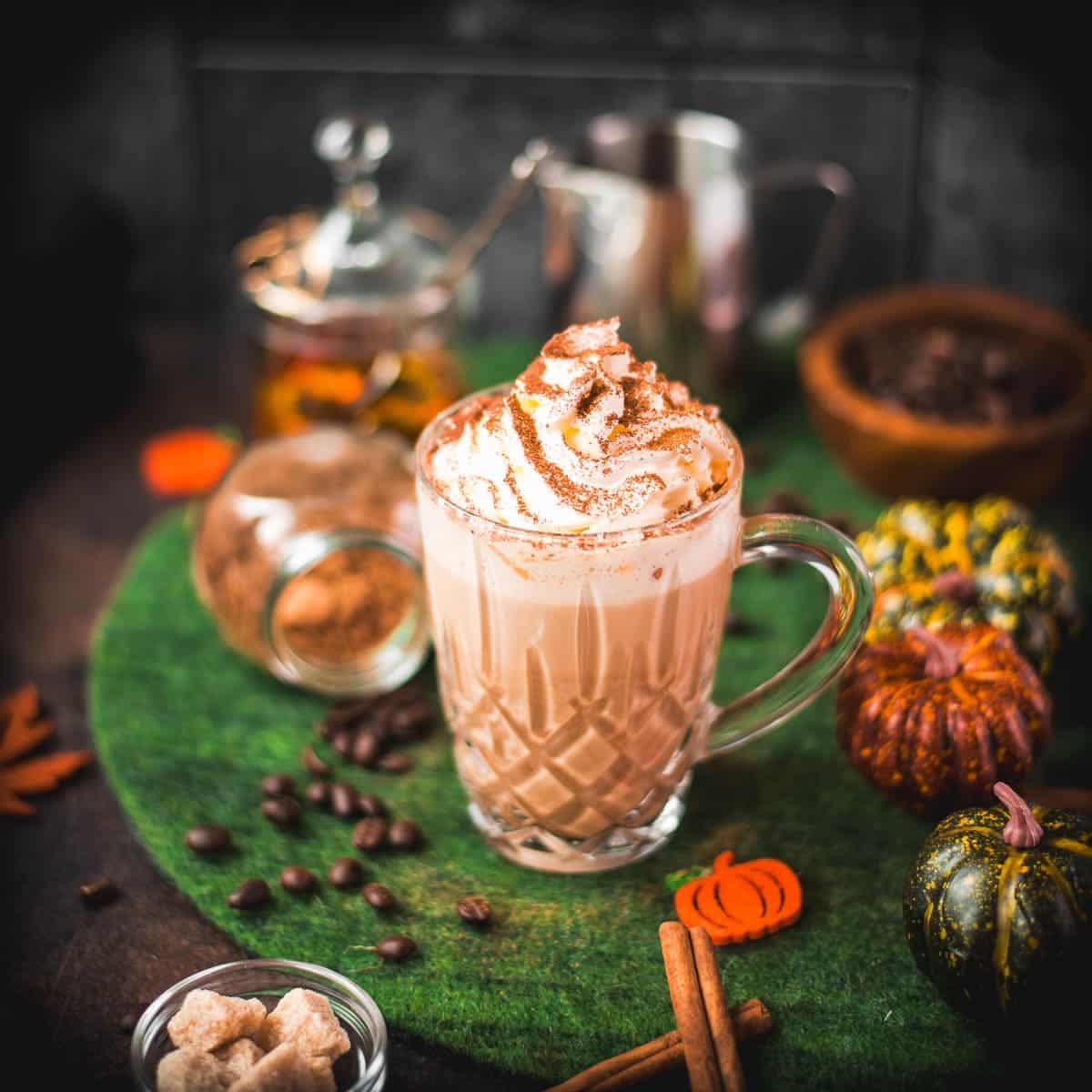 Divine homemade pumpkin spice latte.