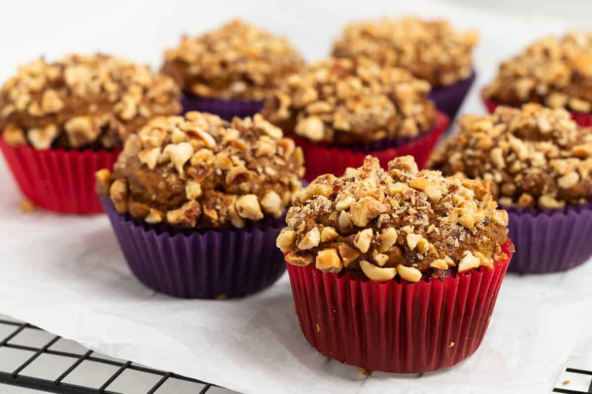pumpkin hazelnut muffins