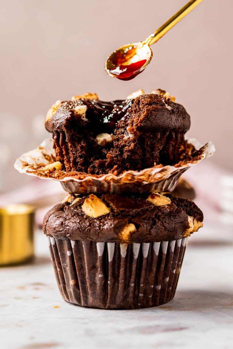 white chocolate raspberry muffins