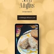 Sliced lemon poppy seed muffin, placed on gorgeous yellow white plate.