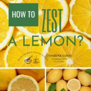 Zested lemon next to a lemon zester and a bowl full of lemons.
