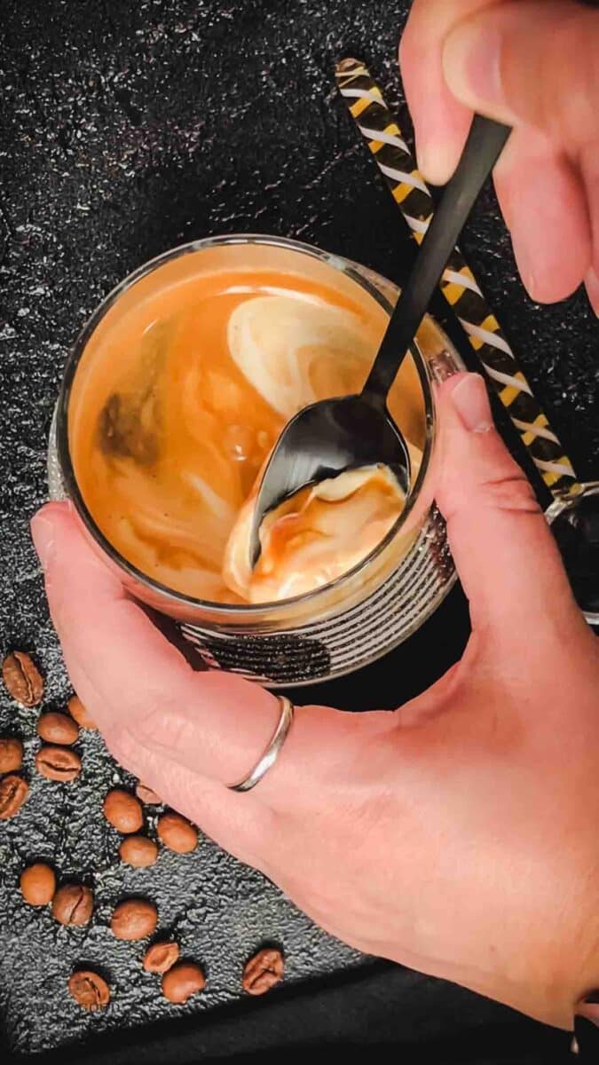 Spoon on spoon full of delicious Affogato and enjoy life.
