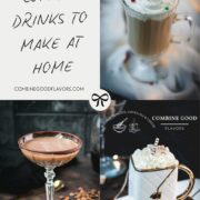 Christmas coffee drinks including eggnog coffee, boozy coffee, mocha martini, and festive iced coffee