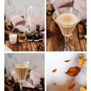 Three-ingredient Brandy Alexander with Cognac, chocolate liqueur, and cream.