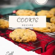 Soft chocolate chip pudding cookies arranged on a cooling rack.